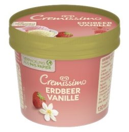 Glace fraise vanille pot 130ML Cremissimo | Grossiste alimentaire | Multifood