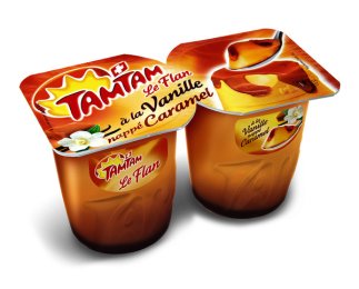Flan vanille nappé caramel pièce unitaire 125G Tamtam | Grossiste alimentaire | Multifood