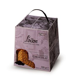 Panettone aux pépites de chocolat noir pièce 500G Loison | Grossiste alimentaire | Multifood