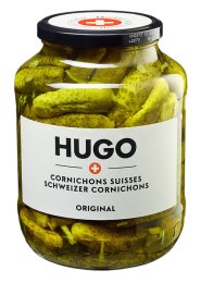 Cornichon aigre-doux CH original bocal 950G Hugo | Grossiste alimentaire | Multifood
