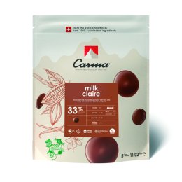 Chocolat de couverture au lait claire Swiss top 33% sachet 5KG Carma | Grossiste alimentaire | Multifood