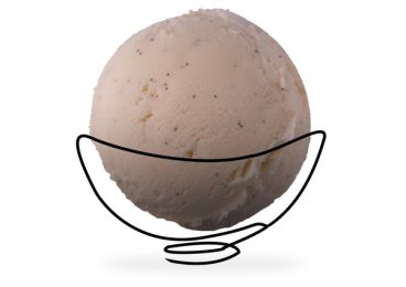 Glace vanille à la crème fraîche pièce 2,5L Glaces des Alpes | Grossiste alimentaire | Multifood